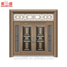 Nueva puerta exterior de metal de hierro forjado puerta de entrada personalizada puerta exterior de metal